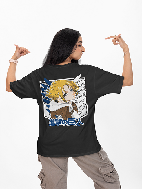 Womens Oversized Attackon Annie Tshirt
