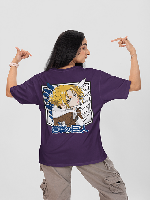 Womens Oversized Attackon Annie Tshirt
