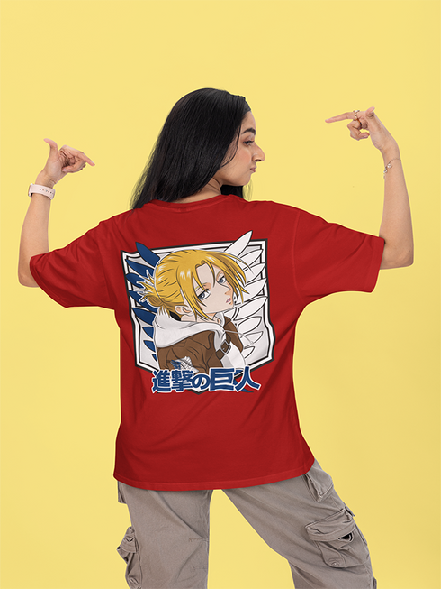 Womens Oversized Attackon Annie Tshirt