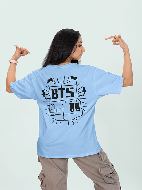 Womens Oversized BTS Army Vest Tshirt