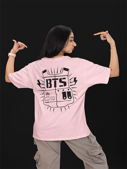 Womens Oversized BTS Army Vest Tshirt