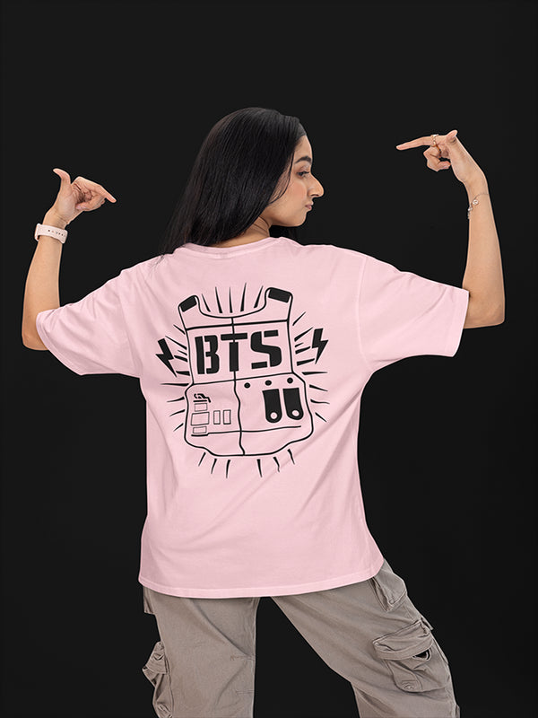 Womens Oversized BTS Army Vest Tshirt