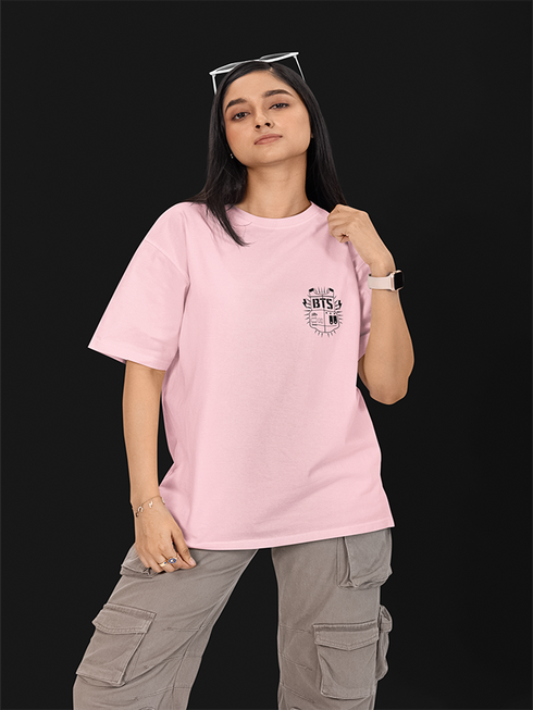 Womens Oversized BTS Army Vest Tshirt