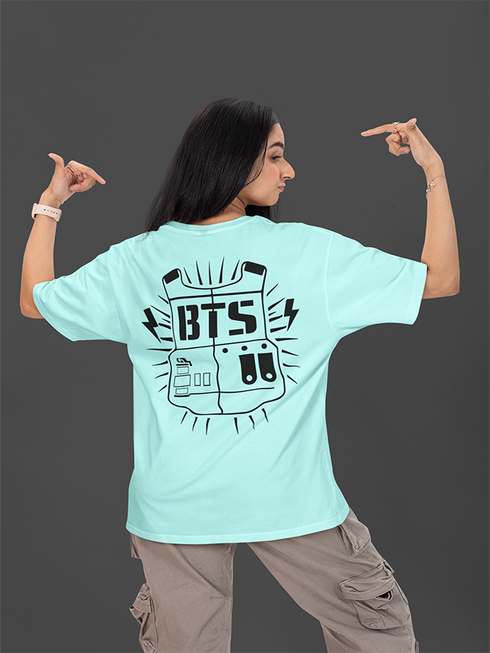 Womens Oversized BTS Army Vest Tshirt