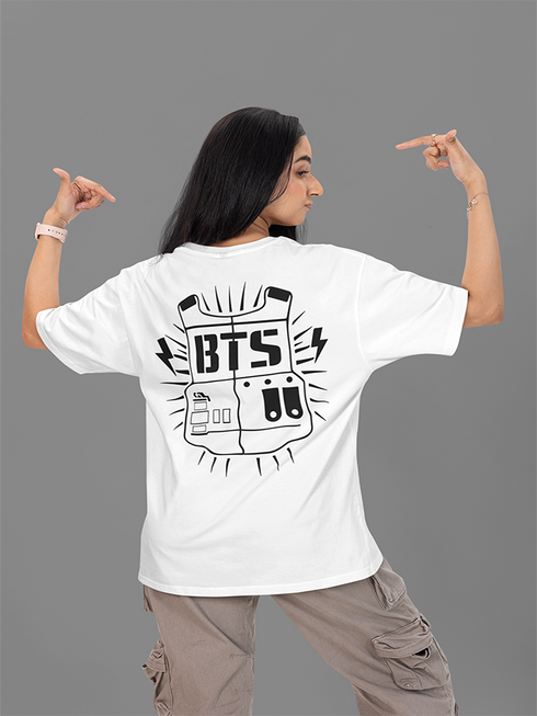 Womens Oversized BTS Army Vest Tshirt