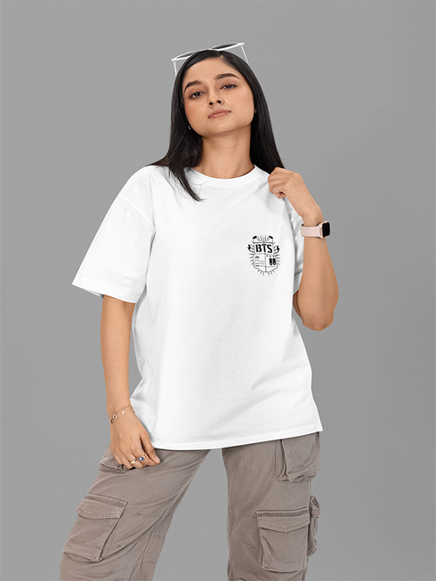 Womens Oversized BTS Army Vest Tshirt
