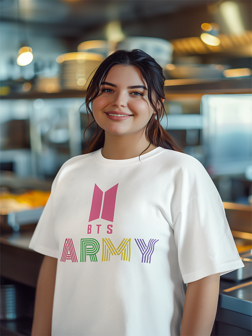 Womens Oversized BTSxARMY Tshirt