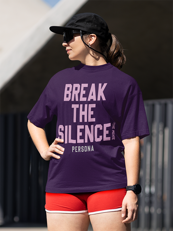 Womens Oversized Break The Silence Tshirt