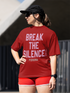Womens Oversized Break The Silence Tshirt