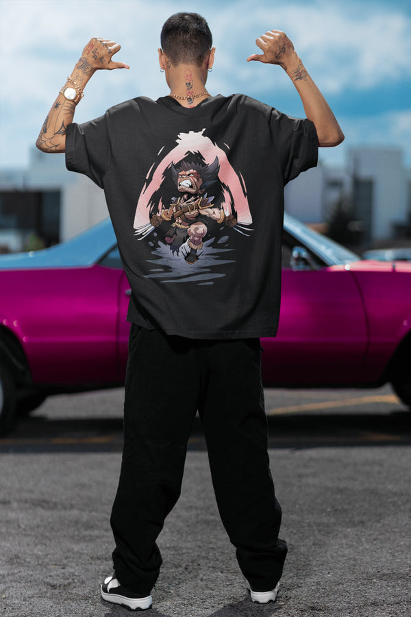 Mens Oversized Chibi Marvel Tshirt