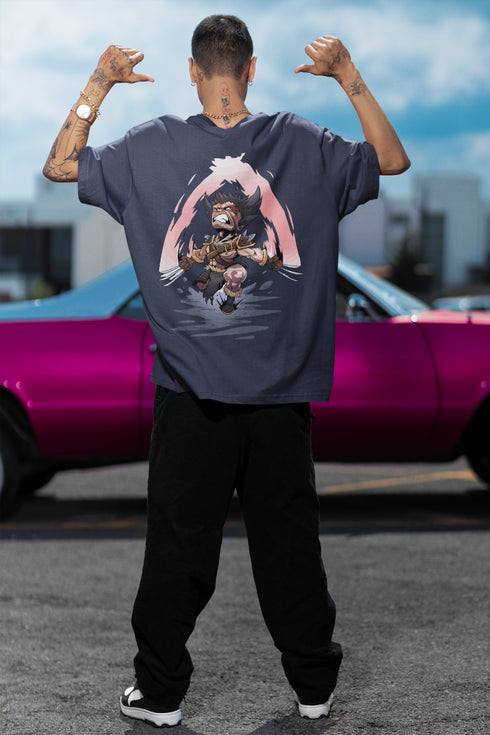 Mens Oversized Chibi Marvel Tshirt