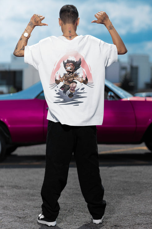 Mens Oversized Chibi Marvel Tshirt