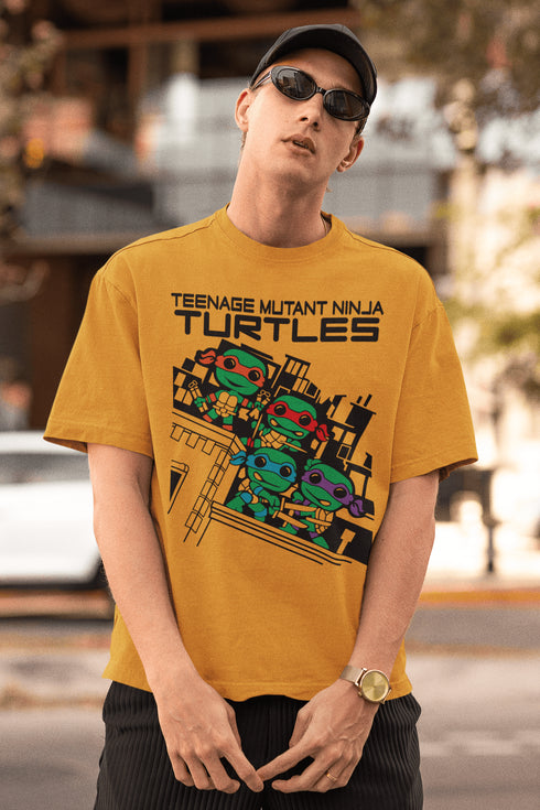 Mens Oversized Mutant Turtles Tshirt