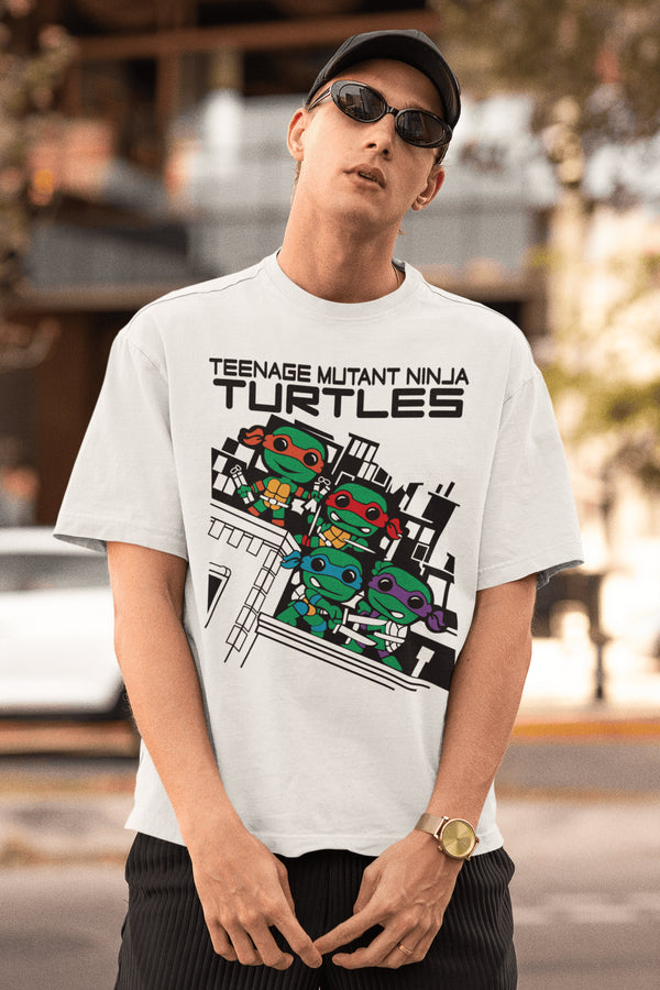 Mens Oversized Mutant Turtles Tshirt