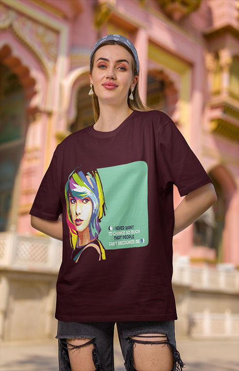 Womens Oversized Classic T-Shirt Never Change