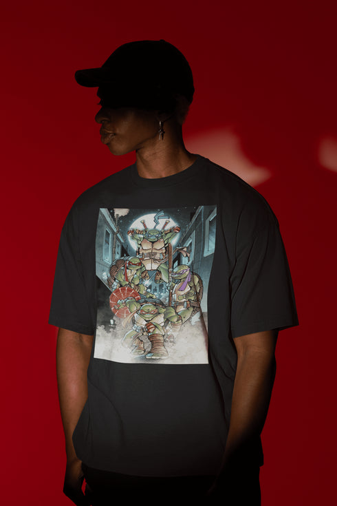 Mens Oversized Ninja Turtles Tshirt