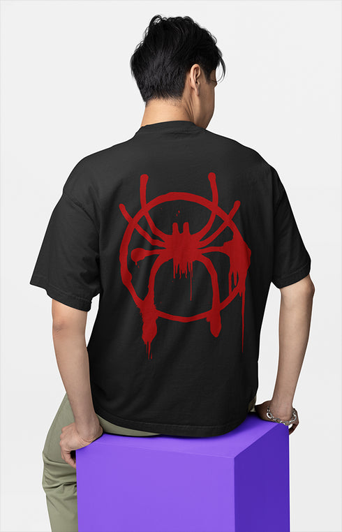 Mens Oversized Spiderweb Tshirt