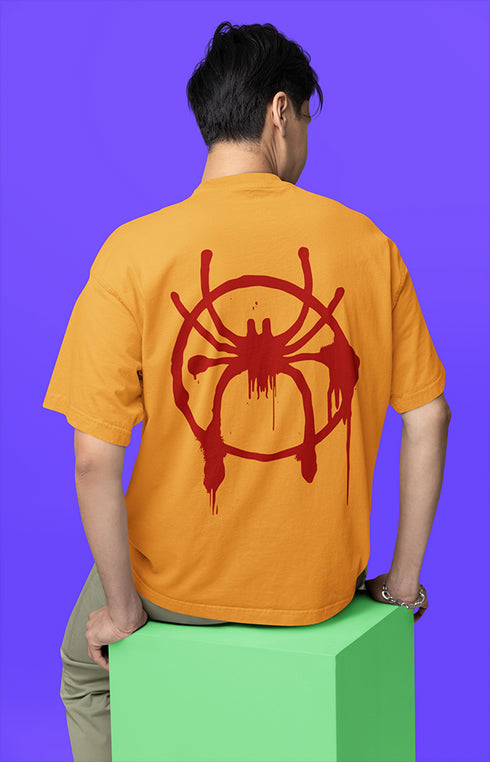 Mens Oversized Spiderweb Tshirt