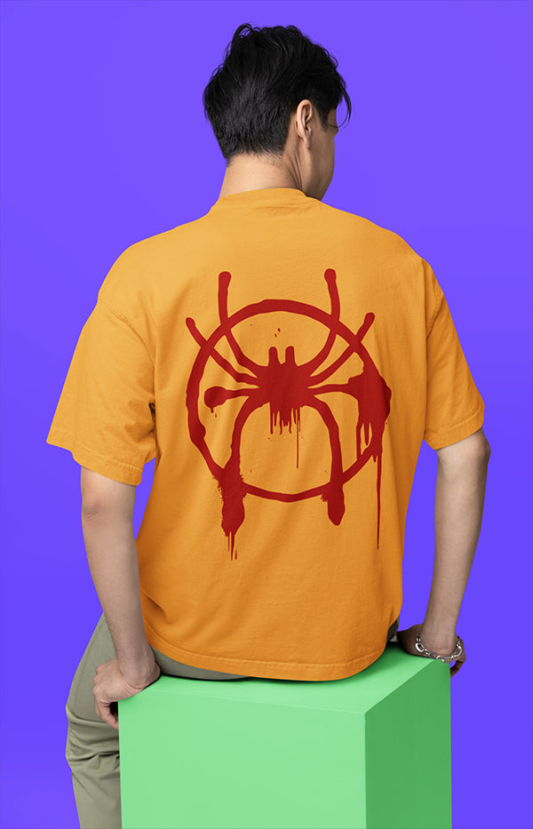 Mens Oversized Spiderweb Tshirt