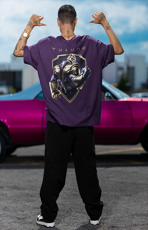 Mens Oversized Thanos Avengers Tshirt
