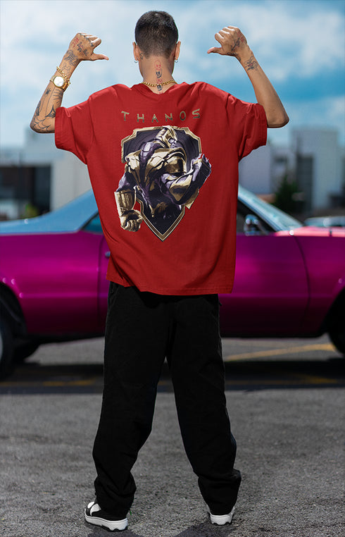 Mens Oversized Thanos Avengers Tshirt