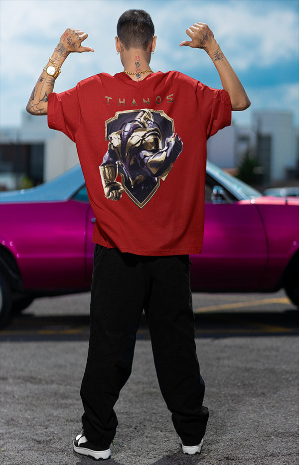 Mens Oversized Thanos Avengers Tshirt
