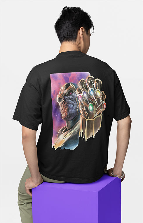Mens Oversized Thanos Punch Tshirt