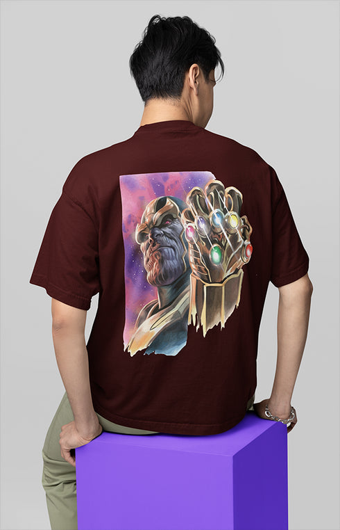 Mens Oversized Thanos Punch Tshirt