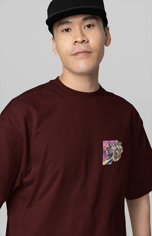 Mens Oversized Thanos Punch Tshirt
