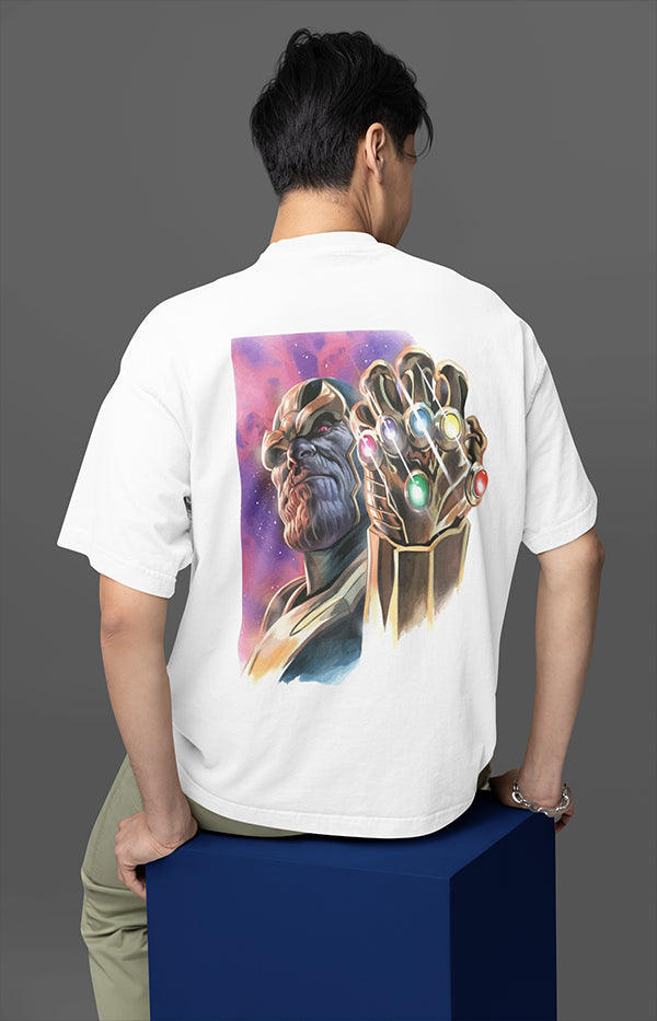 Mens Oversized Thanos Punch Tshirt