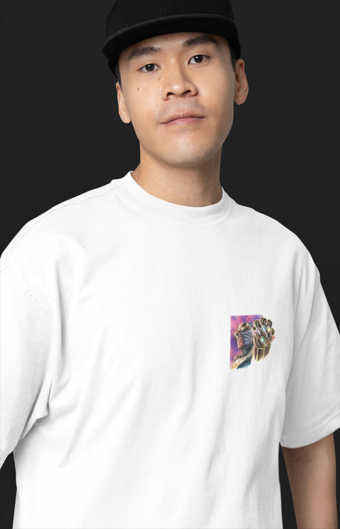 Mens Oversized Thanos Punch Tshirt