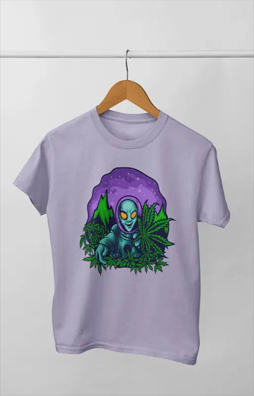 Boy Round Neck Half Sleeve Alien Invasion - Lavender / 24-35M - Boy’s T-shirt