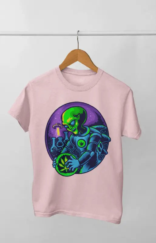 Boy Round Neck Half Sleeve Alien Research - 11Y / Light Pink - Boy’s T-shirt
