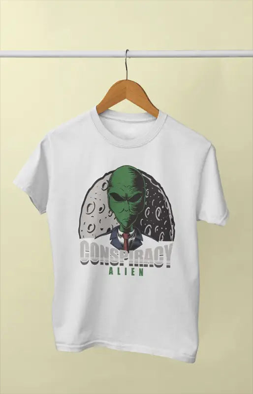 Boy Round Neck Half Sleeve Alien - 24-35M / White - Boy’s T-shirt