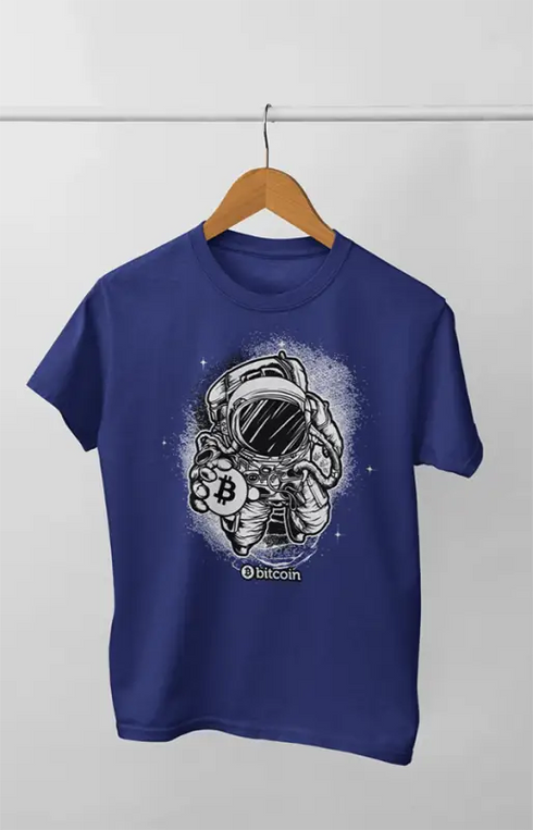 Astronaut image on the Boys T-shirt blue color