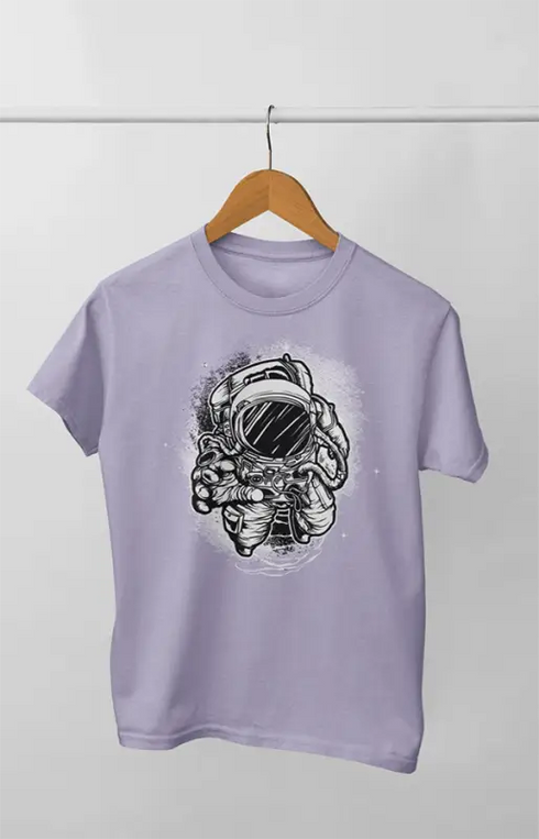 Cute Astronaut1 boy in dressed T-shirt Lavender color