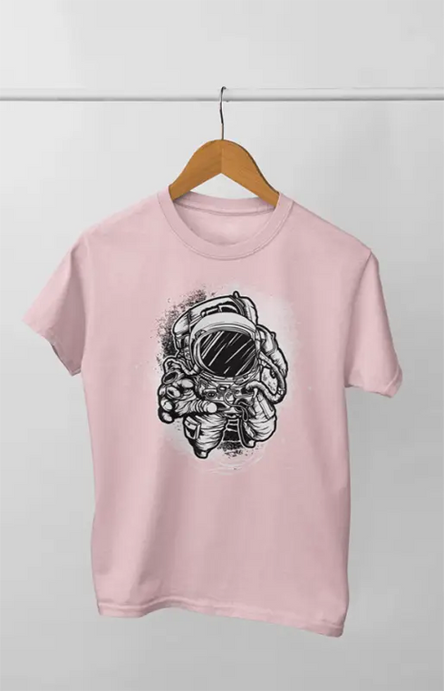 Cute Astronaut1 boy in dressed T-shirt Pink color