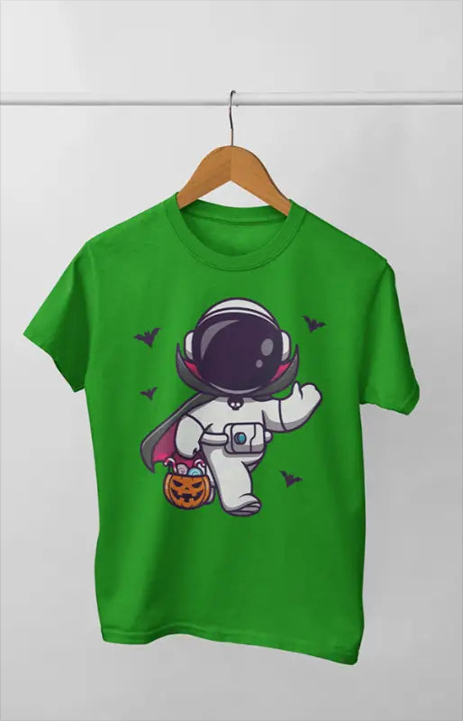 Boy Round Neck Half Sleeve Astronaut16 - 24-35M / Flat Green