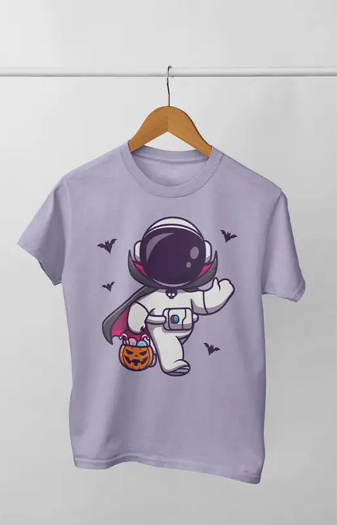 Boy Round Neck Half Sleeve Astronaut16 - 24-35M / Lavender
