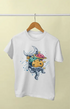 Boy Round Neck Half Sleeve Astronaut17 - 24-35M / White