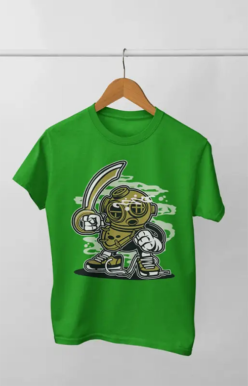 Boy Round Neck Half Sleeve Astronaut8 - 24-35M / Flat Green