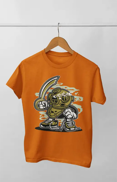 Boy Round Neck Half Sleeve Astronaut8 - 24-35M / Orange