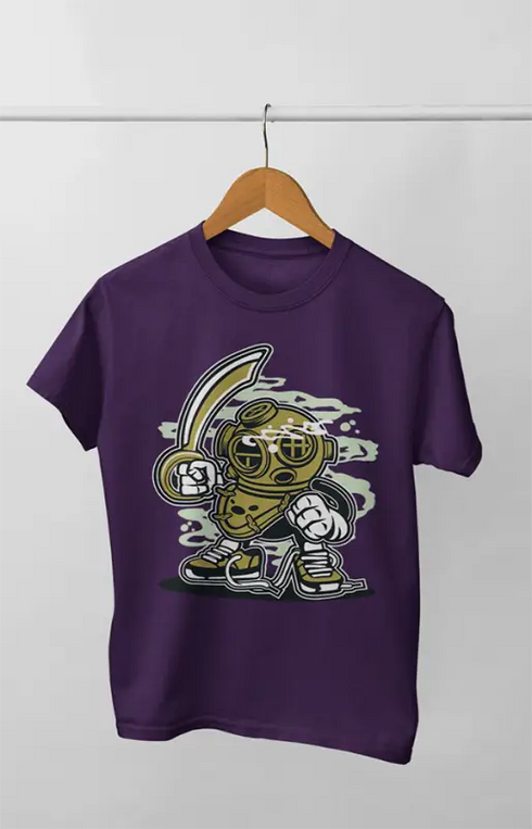 Boy Round Neck Half Sleeve Astronaut8 - 24-35M / Purple