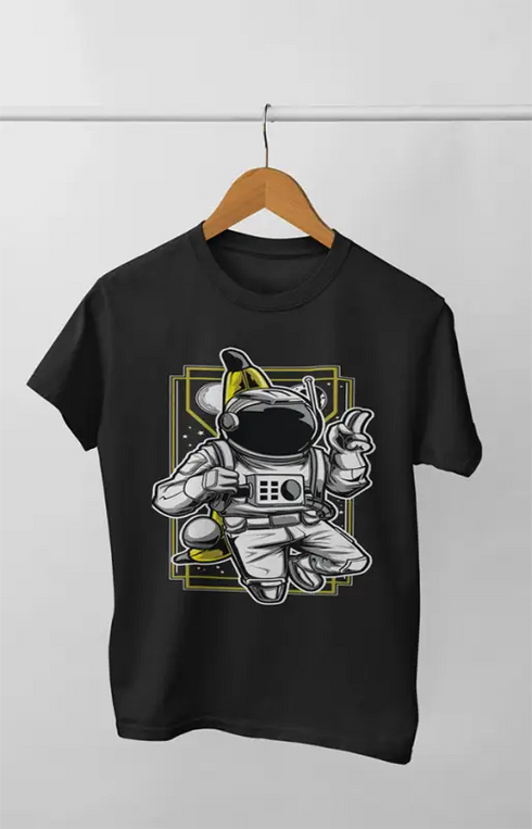 Boy Round Neck Half Sleeve Astronout19 - 24-35M / Black