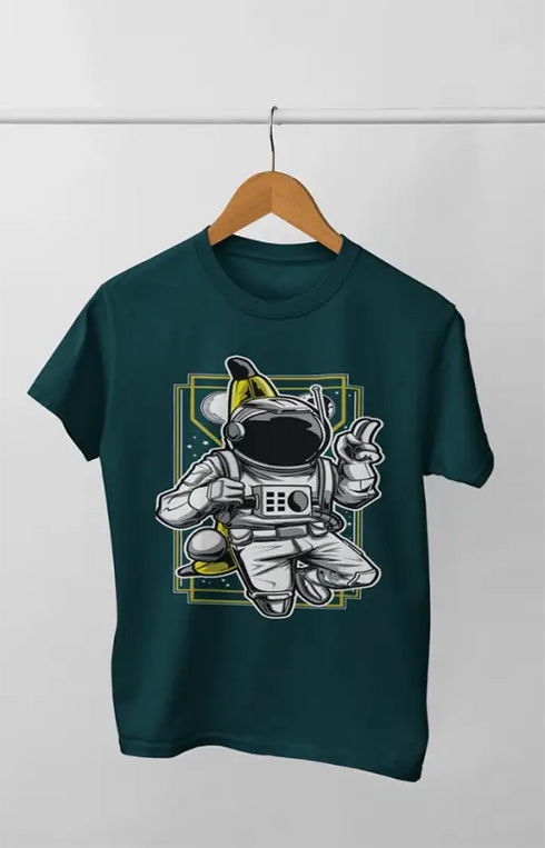 Boy Round Neck Half Sleeve Astronout19 - 24-35M / Petrol Blue