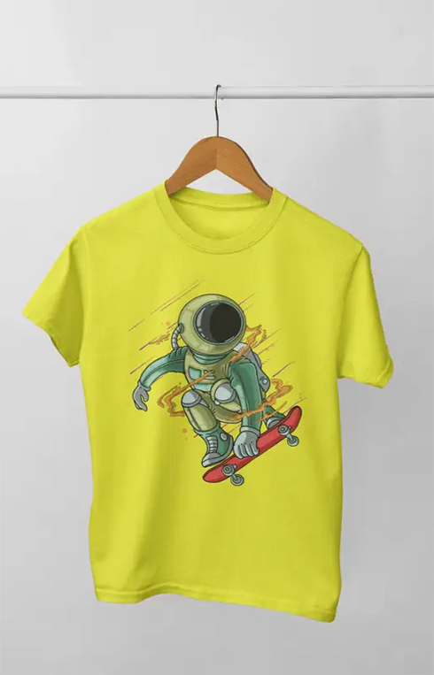 Boy Round Neck Half Sleeve Astronout20 - 24-35M / New Yellow