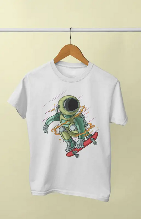 Boy Round Neck Half Sleeve Astronout20 - 24-35M / White