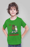 Boy Round Neck Half Sleeve CaliforniaRepublic - Flag Green / 24-35