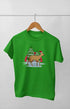 Boy Round Neck Half Sleeve Christmasfun7 - Flag Green / 9Yrs
