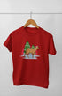 Boy Round Neck Half Sleeve Christmasfun7 - Red / 9Yrs